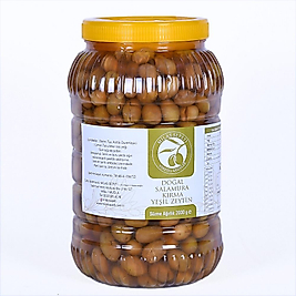 MİLAS YÖRESİ DOĞAL SALAMURA KIRMA YEŞİL ZEYTİN 2 KG