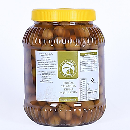 MİLAS YÖRESİ DOĞAL SALAMURA KIRMA YEŞİL ZEYTİN 1 KG